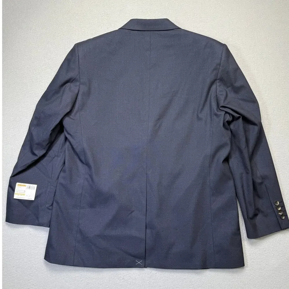 Haggar Men's Classic Fit Premium Stretch Suit Jacket  Dark Navy 44R $220